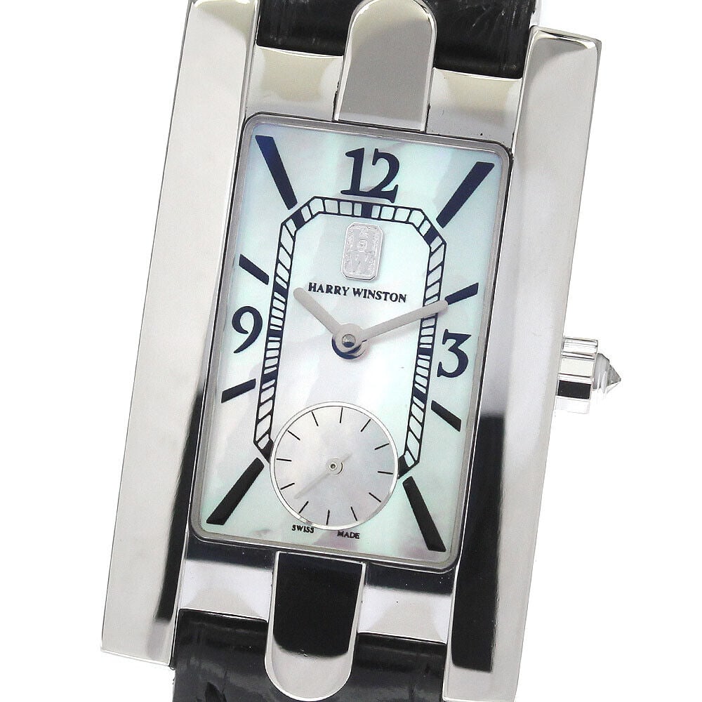 Harry Winston 310LQW Avenue K18WG Quartz Ladies Watch Pre-Owned: Harry Winston 310LQW Avenue K18WG Quartz Ladies Watch Pre-Owned Type: wristwatch brandHarry Winston Model nameavenue sexWomen case materialK18WG belt materialLeather (Buckle K18WG) dial colorwhite she