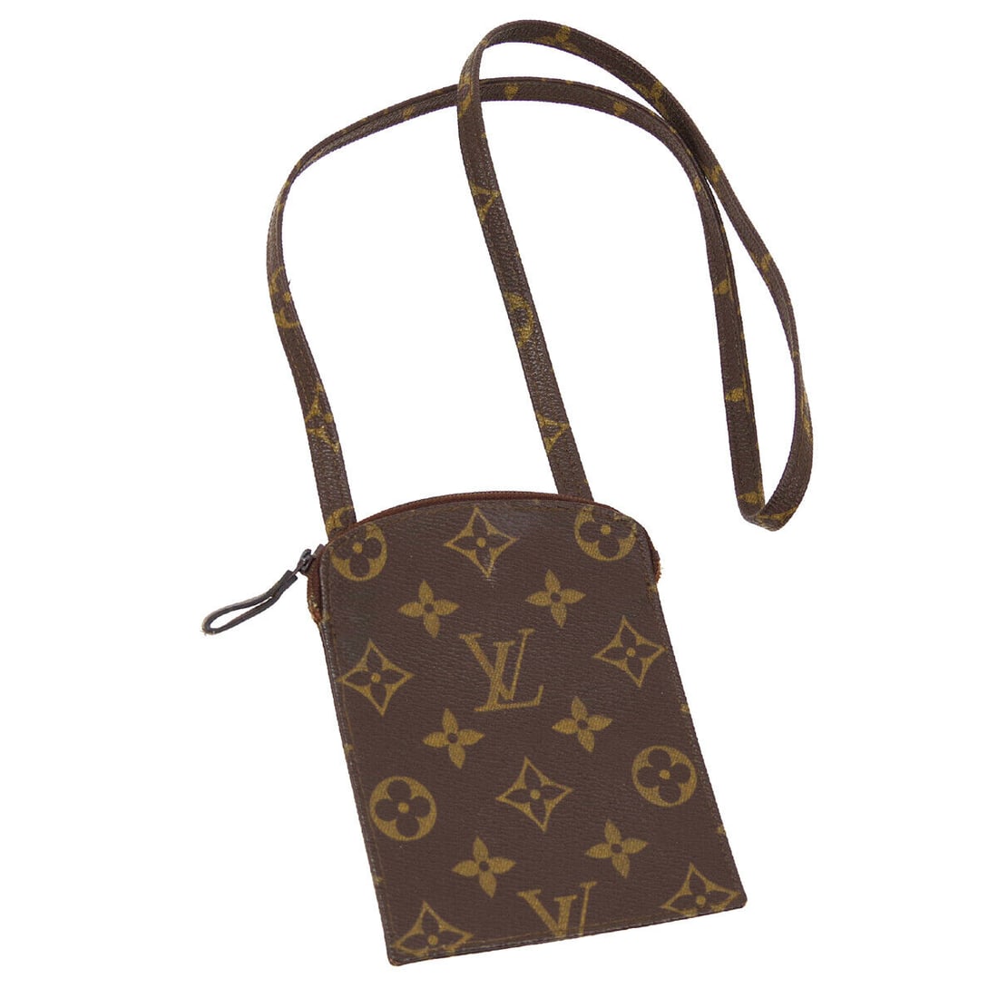 LOUIS VUITTON POCHETTE SECRET SHOULDER BAG POUCH MONOGRAM M45484 8902AN: LOUIS VUITTON POCHETTE SECRET SHOULDER BAG POUCH MONOGRAM M45484 8902AN Size: Small Exterior Color: Brown Year Manufactured: 1990-1999 Accents: Logo Style: Shoulder Bag Handle Style: Shoulder Strap Cl