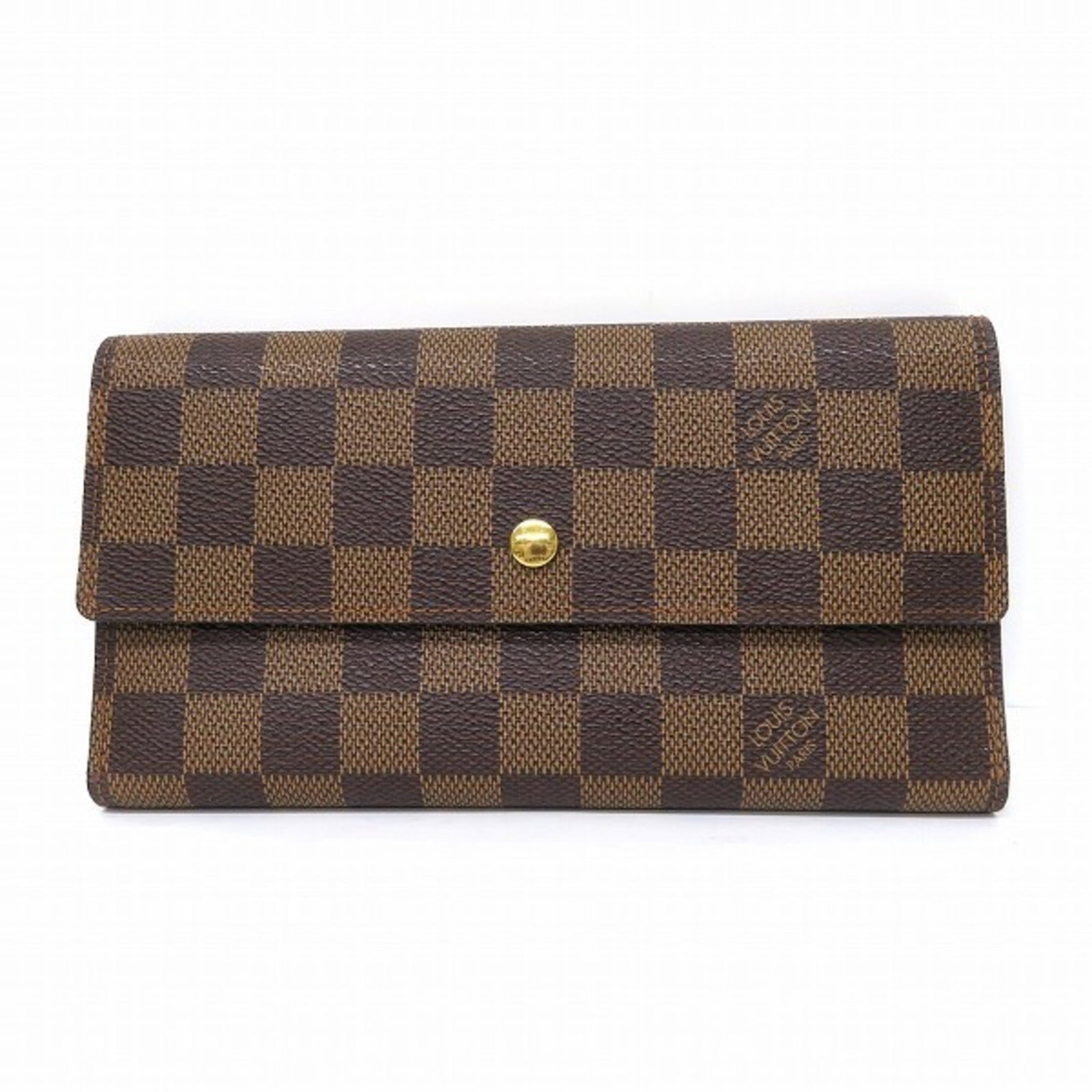 Louis Vuitton Damier Portefeuil International N61217 Long Wallet Unisex: Louis Vuitton Damier Portefeuil International N61217 Long Wallet Unisex Brand: Louis Vuitton Line: Damier Type: Coin purse/coin case Gender: Women Men Color: Brown Damier Canvas Closure: Snap fastener