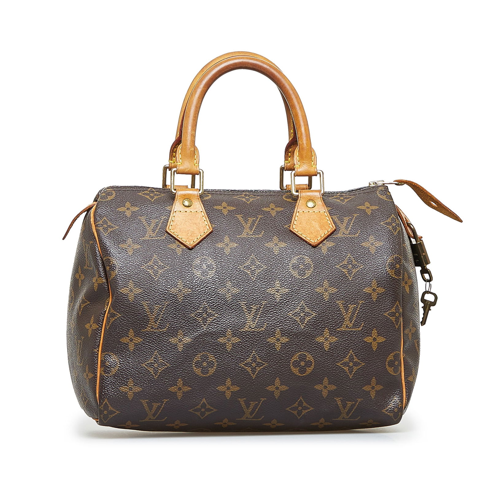 Louis Vuitton Monogram Speedy 25: Louis Vuitton Monogram Speedy 25 The Speedy 25 features a monogram canvas body rolled vachetta leather handles a top zip closure and an interior slip pocket. Brand: Louis Vuitton Model: Monogram Speed