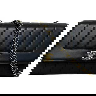 Chanel Chain Shoulder Bag Black Mademoiselle Single Flap Lambskin No Seal CHANEL Coco Mark Turn Lock: Chanel Chain Shoulder Bag Black Mademoiselle Single Flap Lambskin No Seal CHANEL Coco Mark Turn Lock Quilted Stripe Ladies Brand: Chanel Type: Shoulder bag Material: Leather Leather: Leather/Fur Type: