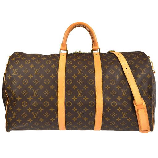 Louis Vuitton Damier Azur Keepall Bandouliere 55 Boston Bag N41429