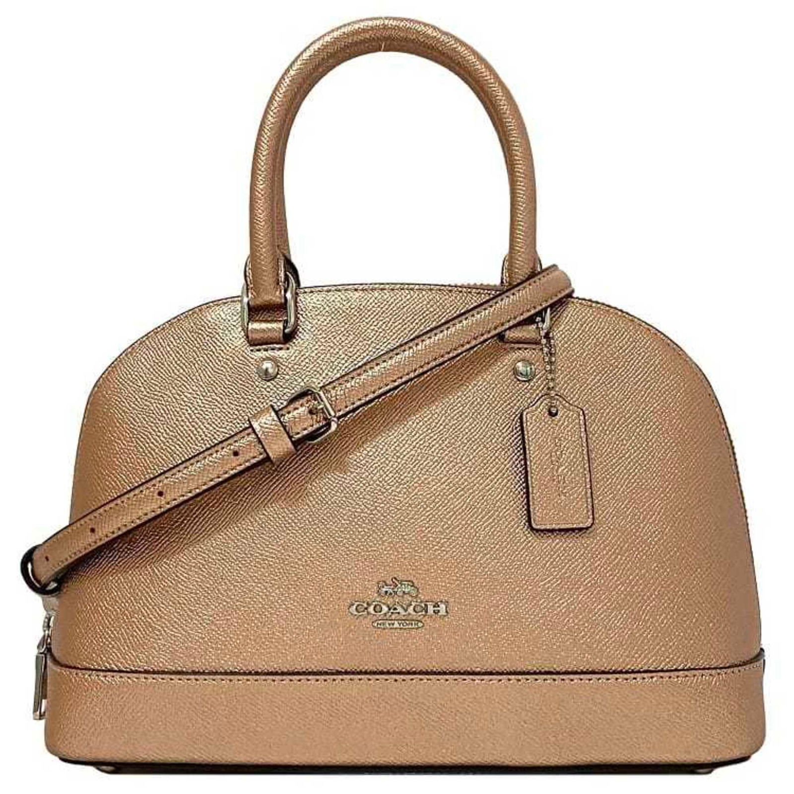 Coach bag pink gold metallic F29170 Sierra Satchel leather COACH handbag shoulder grain ladies: Coach bag pink gold metallic F29170 Sierra Satchel leather COACH handbag shoulder grain ladies Brand: Coach Model: F29170 Type: Handbag Shoulder bag Material: Leather Leather: Color: Metallic Pink Clo