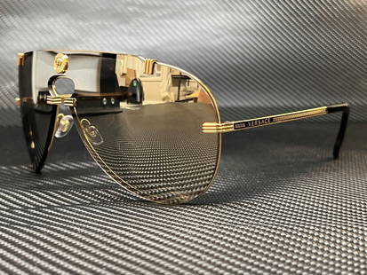 VERSACE VE2243 10026G Gold Pilot 43 mm Mens Sunglasses: VERSACE VE2243 10026G Gold Pilot 43 mm Mens Sunglasses Frame Color: Gold Type: Sunglasses New The BIDHAUS Guarantee: All items in this auction are guaranteed to be 100% authentic. At Your Service: At