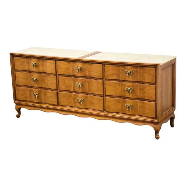 American Of Martinsville French Provincial Long Dresser Auction