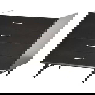 American of Martinsville Dresser Chest: American of Martinsville Dresser Chest A mid century modern black dresser with a white formica top made by American of Martinsville. 34" wide. 20" deep. 30.5" tall. Dimensions: 34"W x 20"D x 30.5"H St