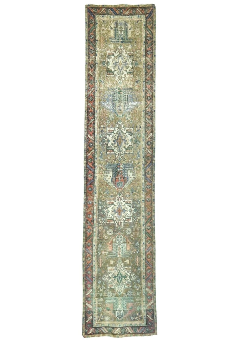 Vintage Muted Tribal Antique 3X135 Handmade Oriental Runner Rug Hallway Carpet: Vintage Muted Tribal Antique 3X135 Handmade Oriental Runner Rug Hallway Carpet Free continental US Shipping Type: Hallway rug Size: 2"11 X 13"5 Color: Brown Pattern: Geometric Material: Wool Item Widt