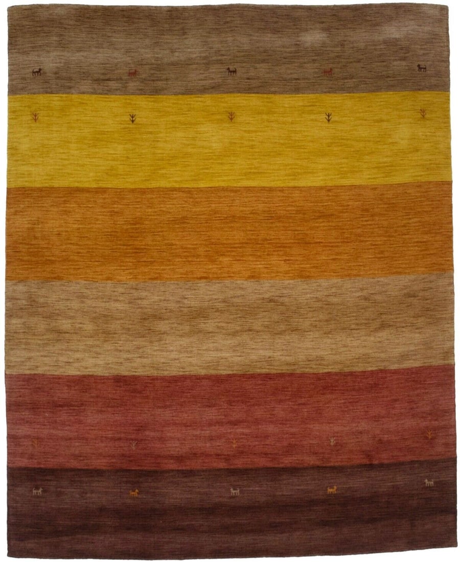 Multicolored Stripes Style Hand-Loomed 8X10 Farmhouse Carpet Oriental Modern Rug: Multicolored Stripes Style Hand-Loomed 8X10 Farmhouse Carpet Oriental Modern Rug Free continental US Shipping Type: Area rug Size: 10"0 X 8"0 Ft Color: Multicolored Production Technique: Knotted Mater