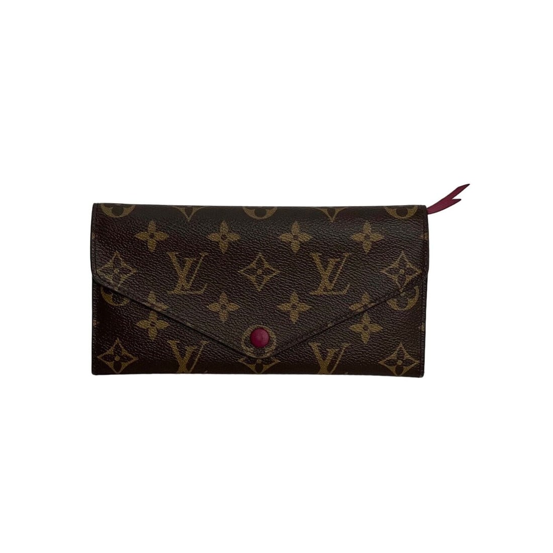LOUIS VUITTON Josephine Fuchsia Wallet: LOUIS VUITTON Josephine Fuchsia Wallet Pattern: Monogram Character: LV Size: Small Color: Brown Material: Canvas Fabric Type: Canvas Item Length: 3.7 in Accents: Button Vintage: No Personalize: No Typ