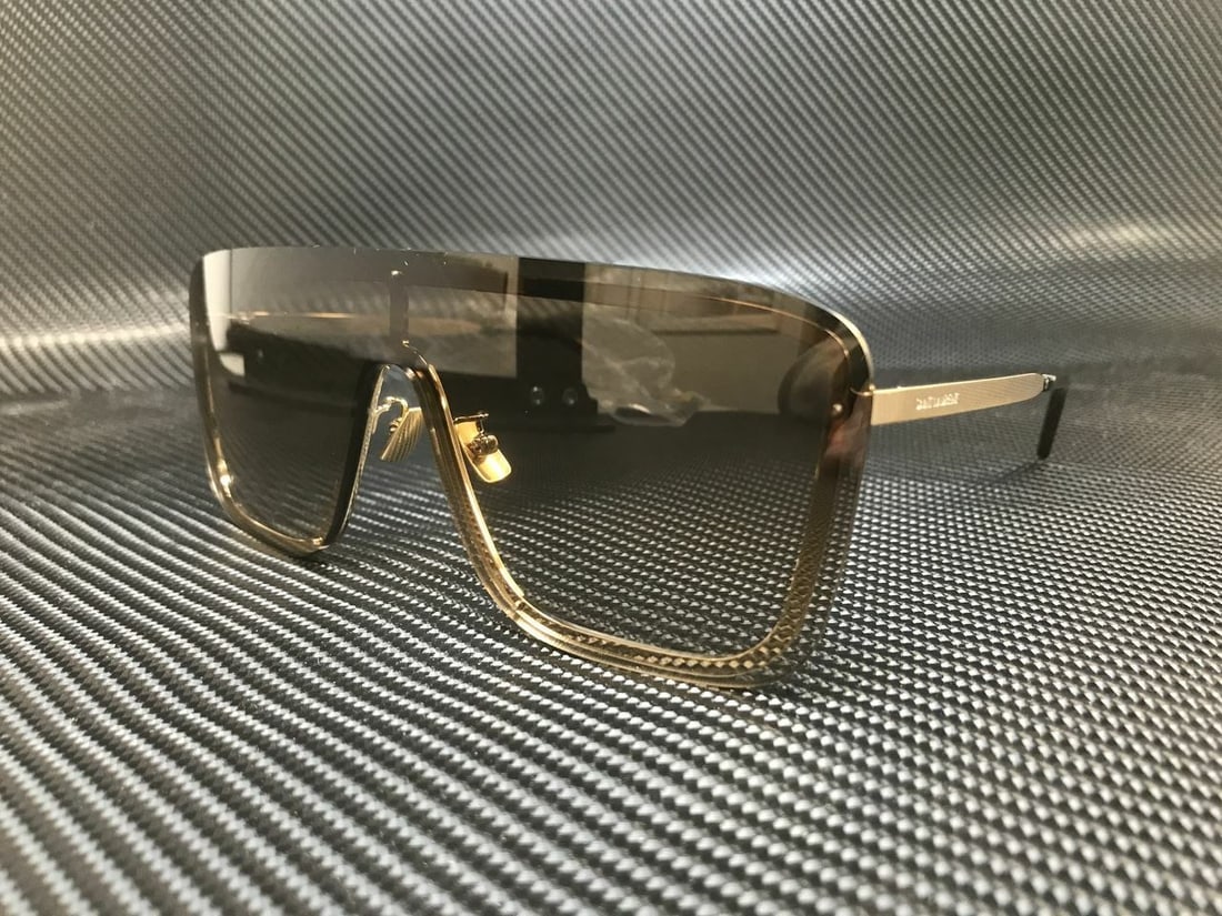 SAINT LAURENT SL 364 Mask 006 Gold Rectangle 99 mm Unisex Sunglasses: SAINT LAURENT SL 364 Mask 006 Gold Rectangle 99 mm Unisex Sunglasses Pattern: Solid Lens Technology: Gradient Anti-Reflective Polarized Frame Color: Gold Uv Protection: UV400 Type: Sunglasses Lens Mat