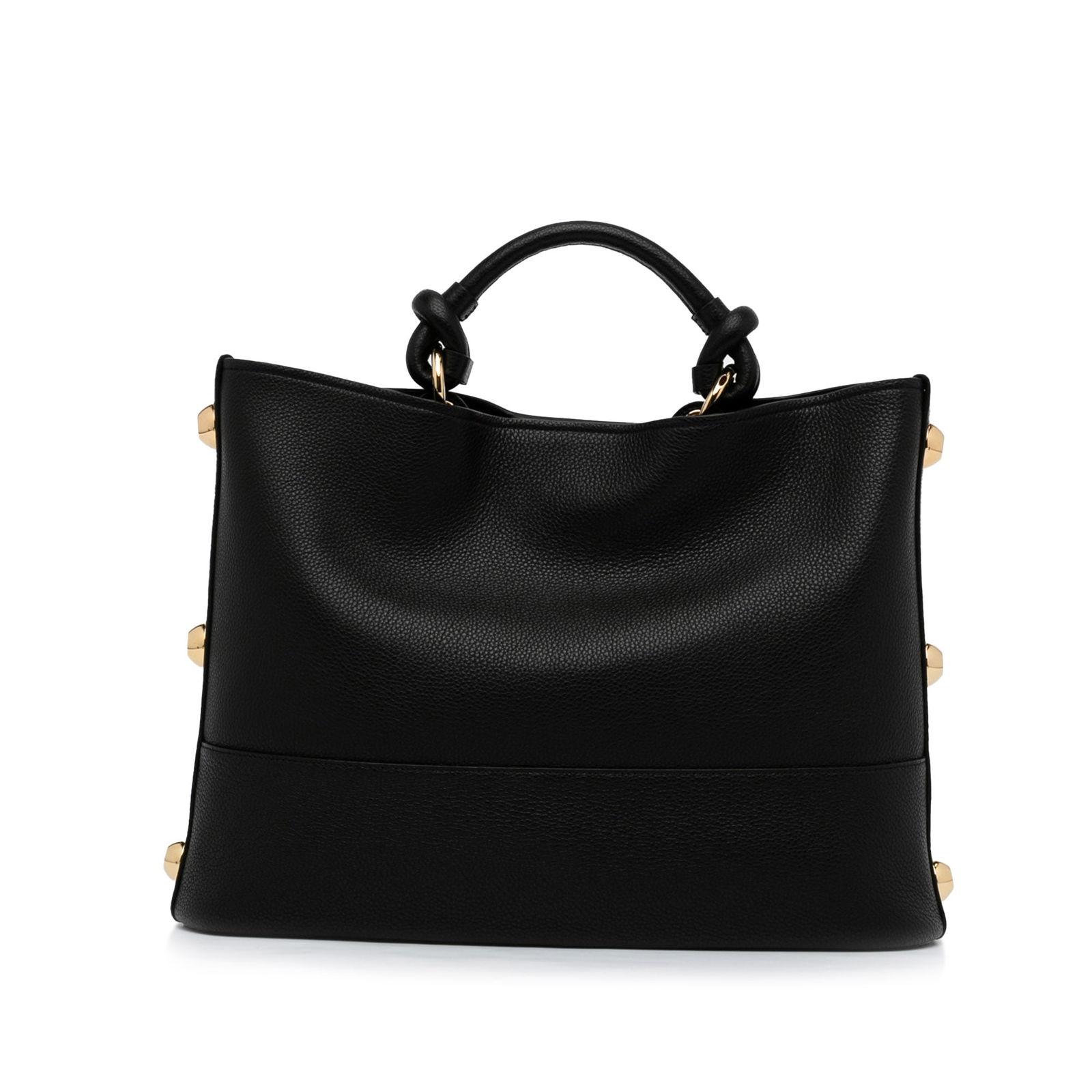 Ferragamo Glam Tote: Ferragamo Glam Tote This satchel features a leather body rolled knotted leather handles detachable flat leather strap an open top with magnetic closure and interior slip compartments. Brand: Ferragamo