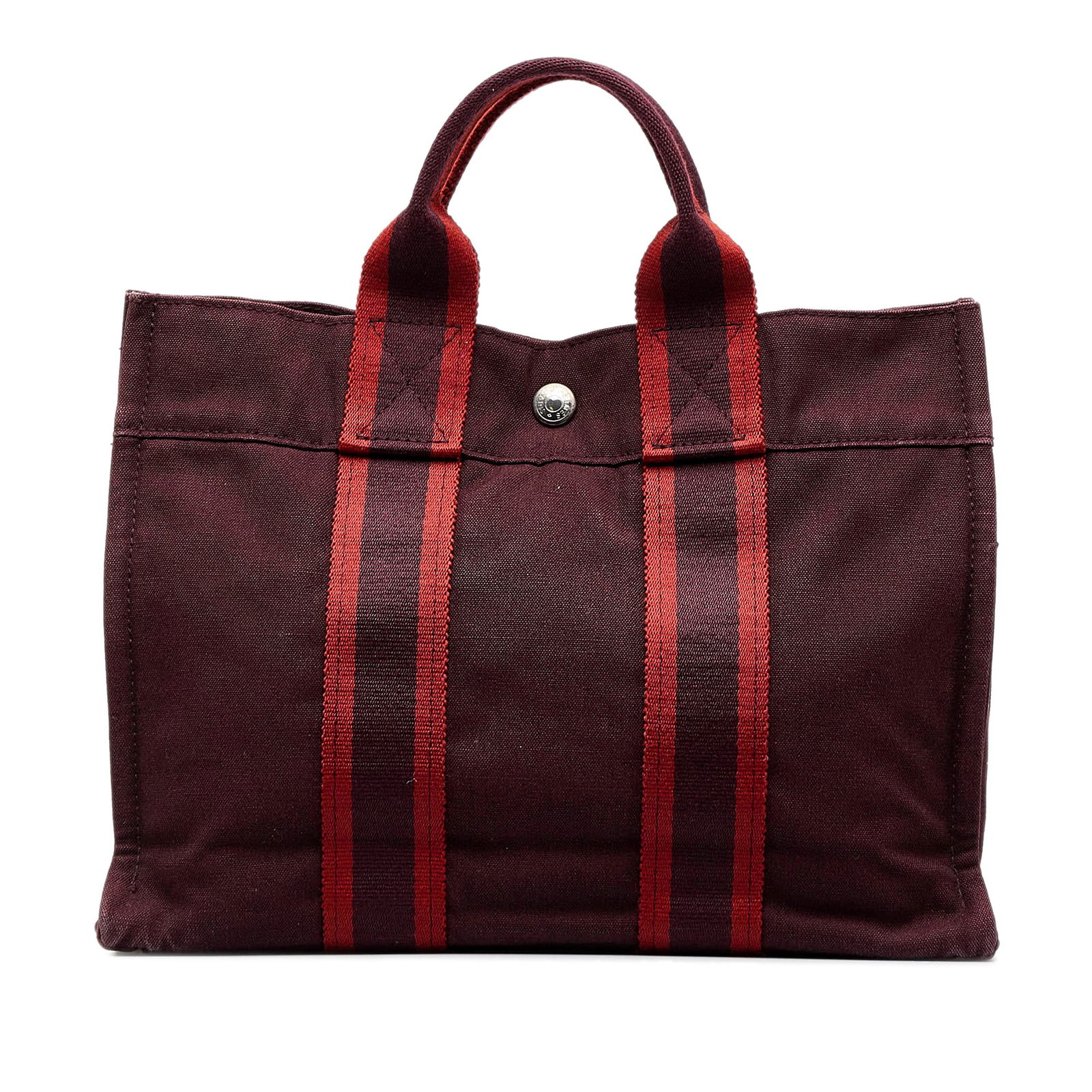 Hermes Fourre Tout PM: Hermes Fourre Tout PM The Fourre Tout PM tote features a canvas body flat straps an open top with a snap closure and an interior zip compartment. Brand: Hermes Model: Fourre Tout PM Origin: France Cat
