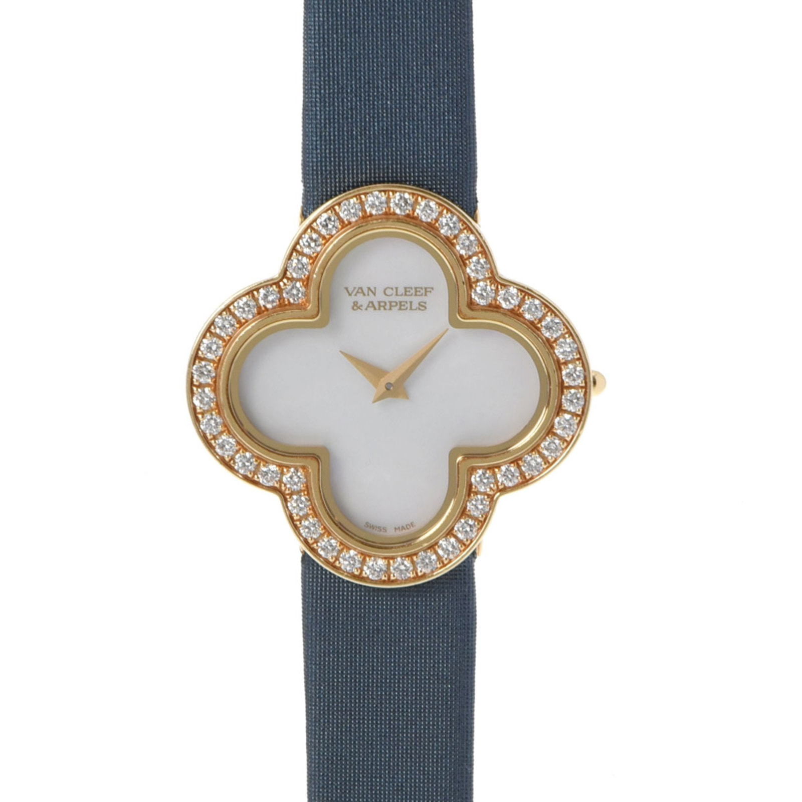 VAN CLEEF & ARPELS Van Cleef Arpels Alhambra Small Bezel Diamond VCARM95900 Ladies YG/Satin/Leather: VAN CLEEF & ARPELS Van Cleef Arpels Alhambra Small Bezel Diamond VCARM95900 Ladies YG/Satin/Leather Watch Quartz Shell Dial Brand: Van Cleef & Arpels Type: Wristwatch Gender: Women Material (Band): Sa