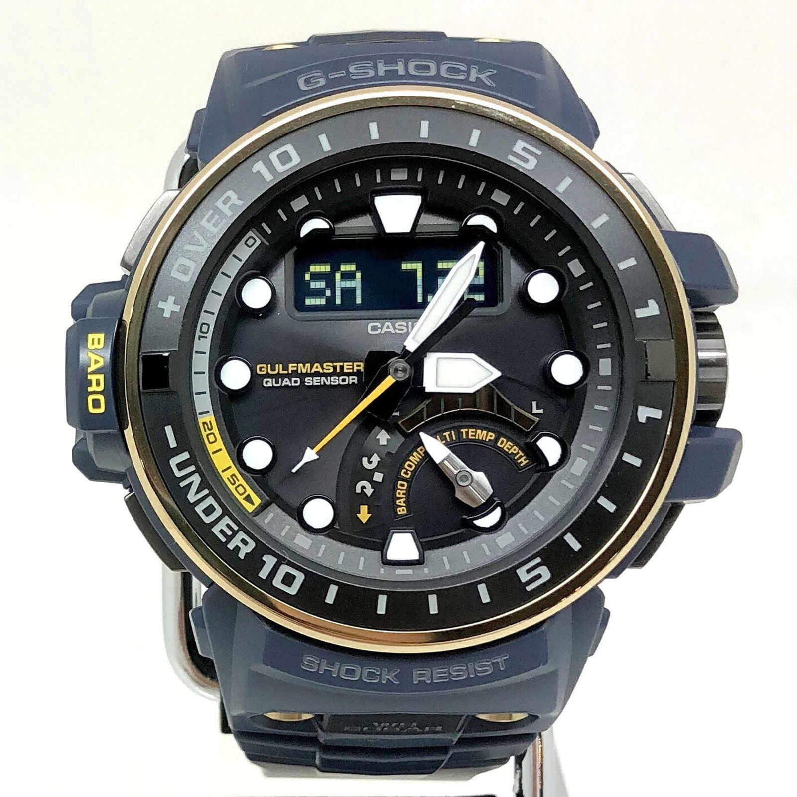 Casio G Shock Gulfmaster Gwn Q1000gb 1ajf Solar Rubber Black Mens