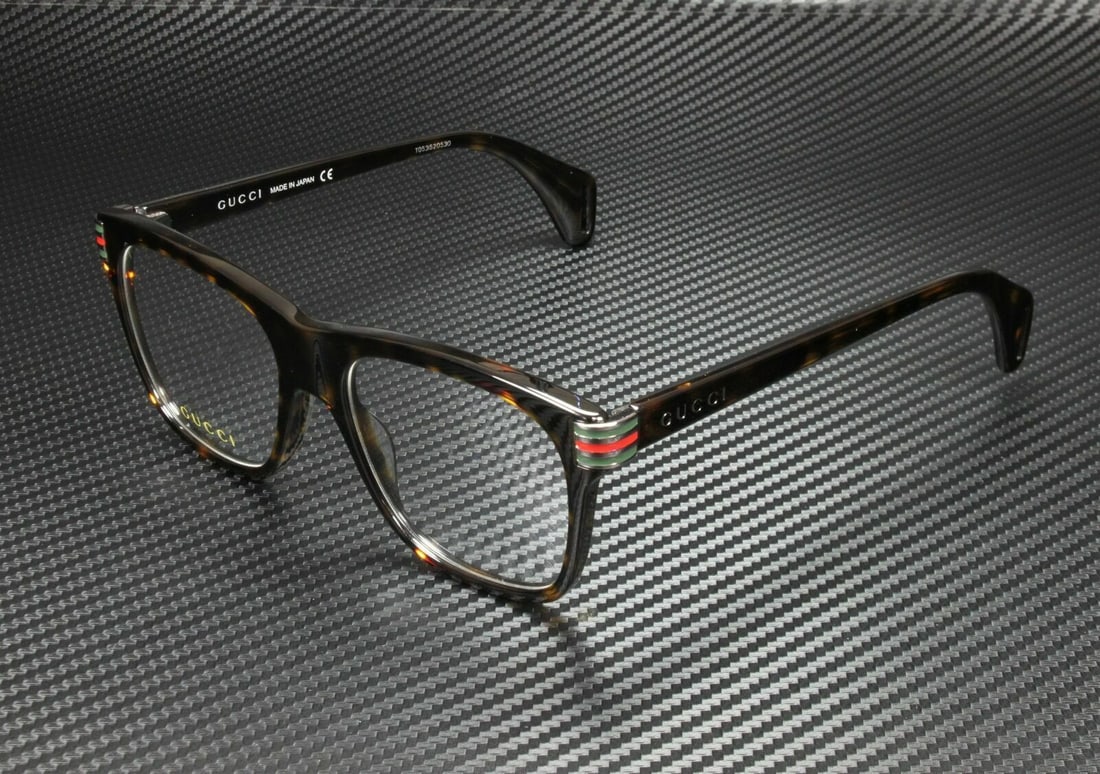 GUCCI GG0526O 002 Square Havana Shiny Havana 54 mm Mens Eyeglasses: GUCCI GG0526O 002 Square Havana Shiny Havana 54 mm Mens Eyeglasses Frame Color: Brown Type: Eyeglasses Frame Material: Acetate Lens Socket Width: 54 mm Style: Rectangle Features: Full Rim Bridge Width