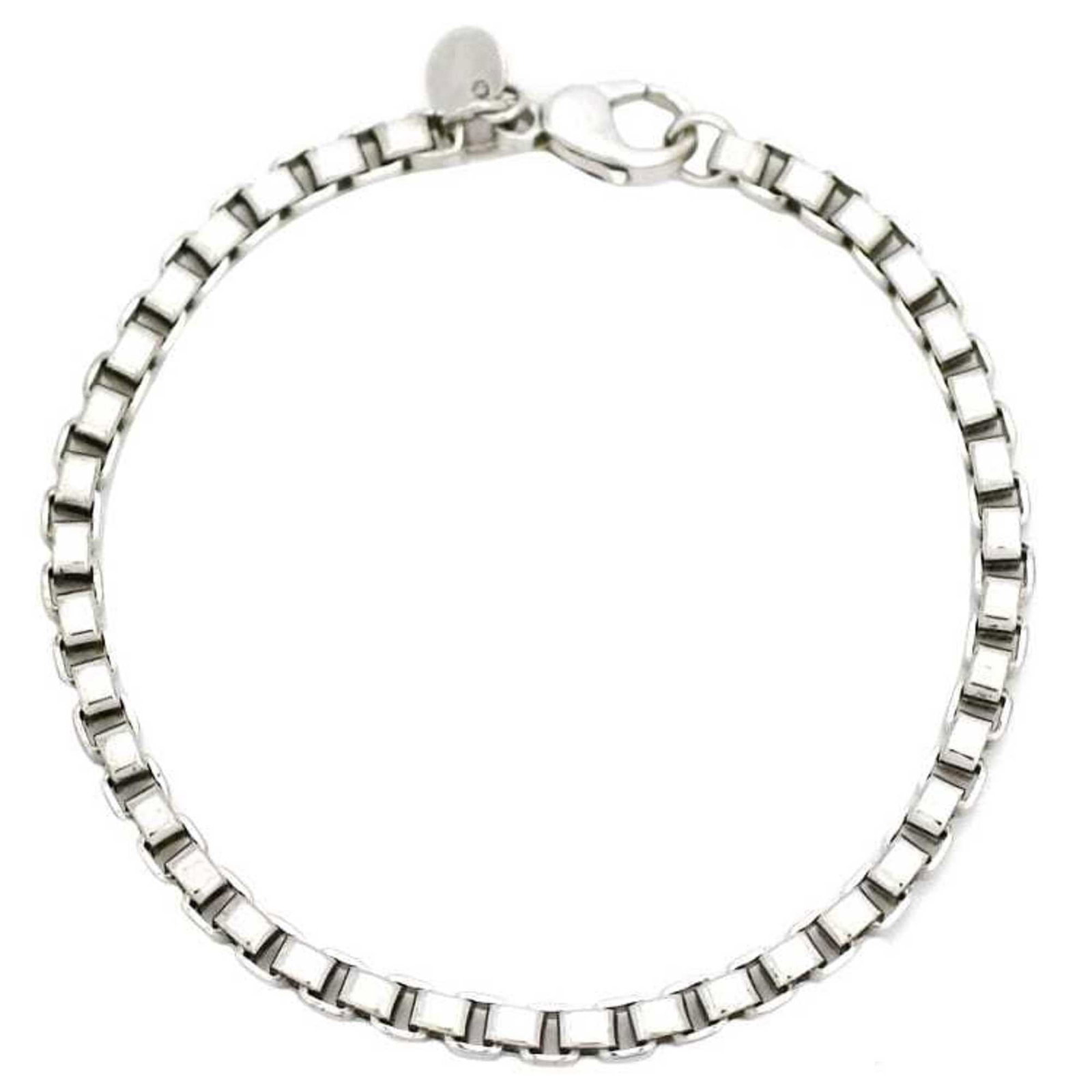 Tiffany Venetian Bracelet Silver Ag 925 TIFFANY&Co. Chain Ladies: Tiffany Venetian Bracelet Silver Ag 925 TIFFANY&Co. Chain Ladies Brand: Tiffany Type: Charm bracelet Gender: Women Material: Silver 925 Length: 19cm / 7.48 Width: 4.3mm / 0.16 Weight: 15.4g / 0.54oz. 