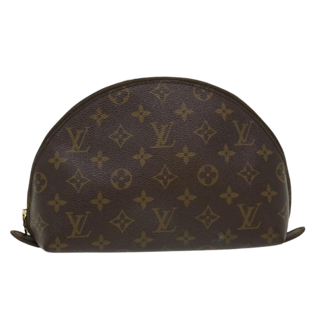 LOUIS VUITTON Monogram Trousse Demi Ronde Cosmetic Pouch M47520 LV: LOUIS VUITTON Monogram Trousse Demi Ronde Cosmetic Pouch M47520 LV Style: Cosmetic Pouch Material: Monogram Canvas Exterior Color: Monogram Bag Height: 5.1inch(Approx) / 13cm(Approx) Bag Depth: 2.4inc