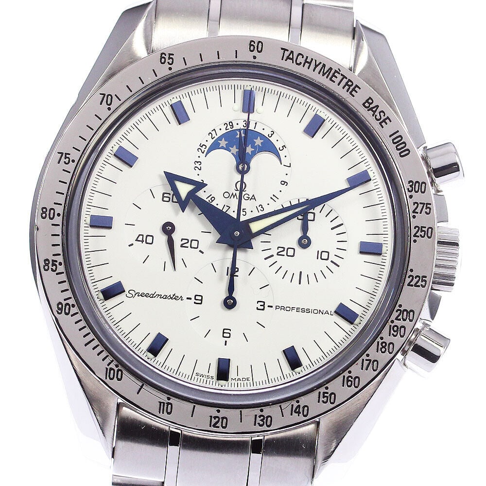 OMEGA 3575.20 Speedmaster Professional Moon Phase Mens Watch: OMEGA 3575.20 Speedmaster Professional Moon Phase Mens Watch Type: wristwatch condition rank body rank A Bertrunk AB commodity condition glass in good condition Case Slight scratches small dents Bezel