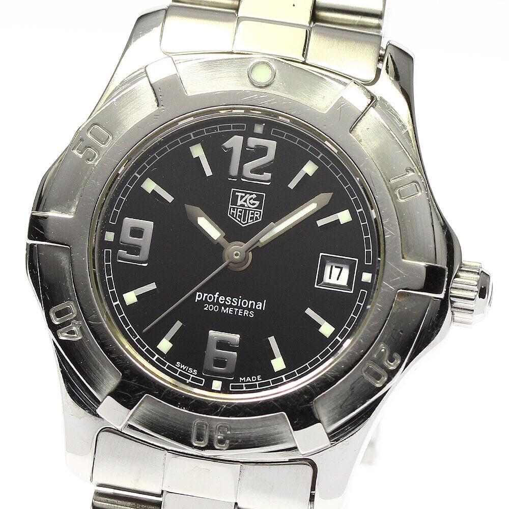 TAG Heuer WN1310 Professional 200 Date Quartz Ladies Watch Pre-Owned: TAG Heuer WN1310 Professional 200 Date Quartz Ladies Watch Pre-Owned Type: wristwatch BrandTAG Heuer Model nameprofessional 200 sexWomen case materialSS belt materialSS Dial colorblack machine typequa