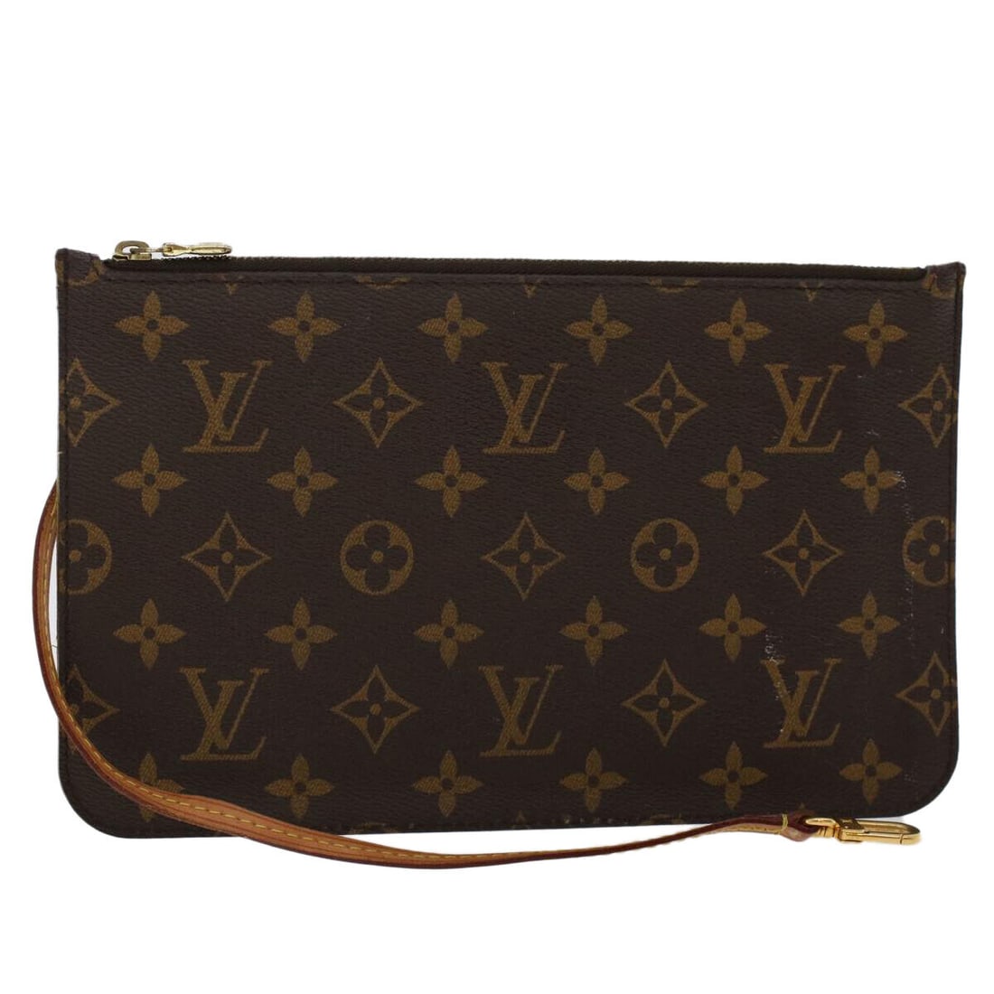 LOUIS VUITTON Monogram Neverfull MM Pouch Accessory Pouch Mimosa LV: LOUIS VUITTON Monogram Neverfull MM Pouch Accessory Pouch Mimosa LV Style: Accessory Pouch Material: Monogram Canvas Exterior Color: Monogram / Mimosa Bag Height: 5.7inch(Approx) / 14.5cm(Approx) Bag 