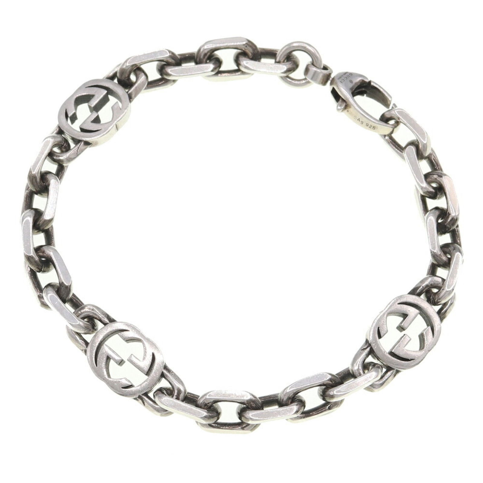 Gucci Bracelet Interlocking G 620798 Sv Sterling Silver 925 Gg