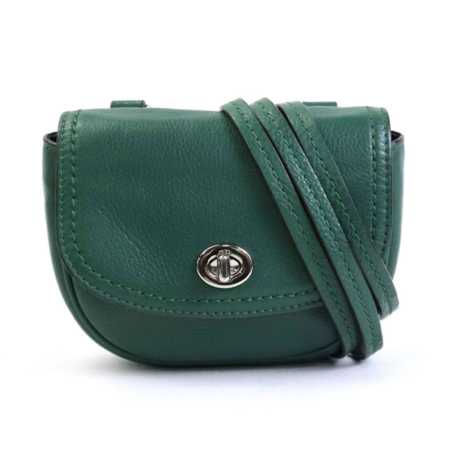 Coach COACH Crossbody Shoulder Bag Leather Green Ladies: Coach COACH Crossbody Shoulder Bag Leather Green Ladies Brand: Coach Type: Shoulder bag Material: Leather Leather: Color: Green Gender: Women Size (HxWxD): 11.5cm x 12cm x 3cm / 4.52 x 4.72 x 1.18 Con