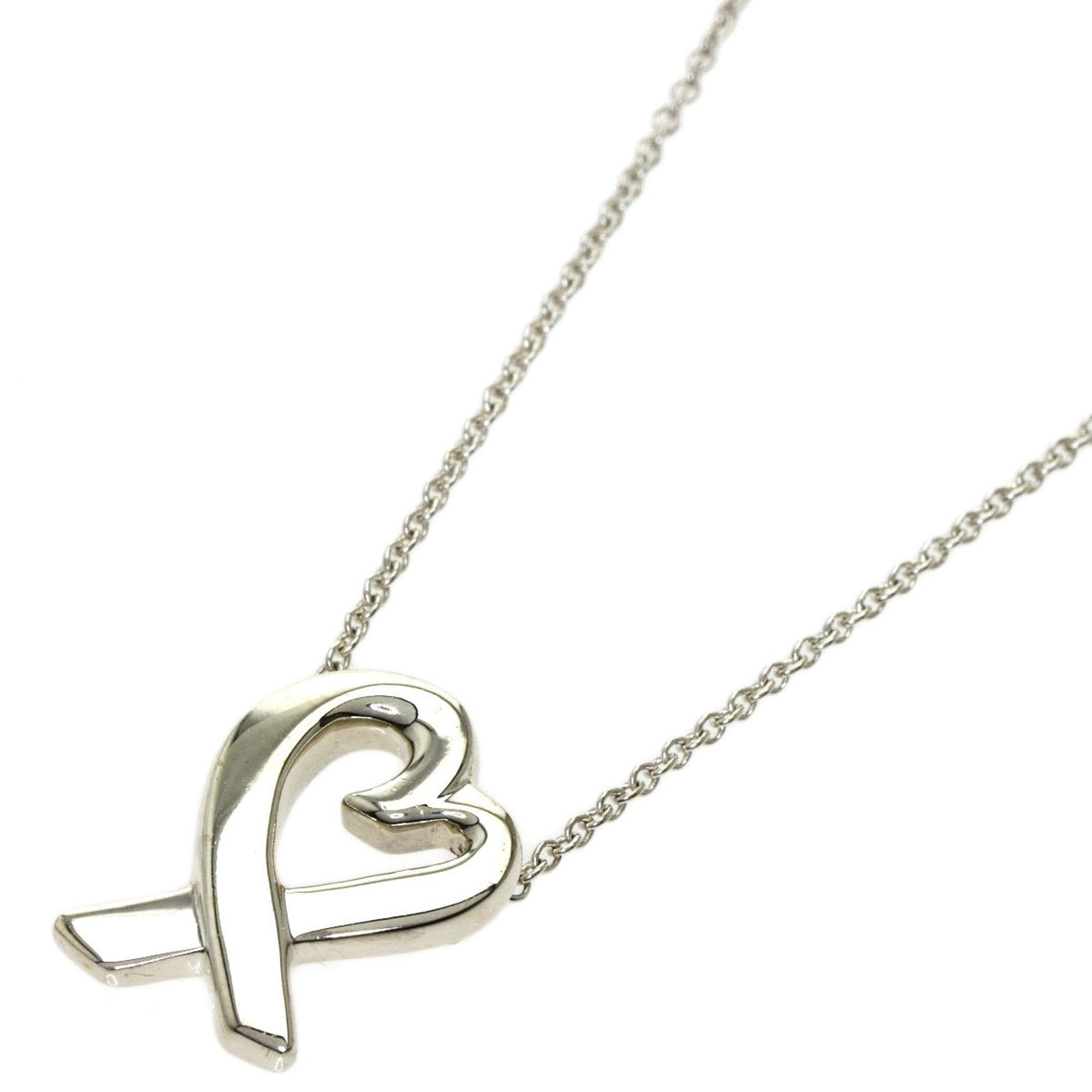 Tiffany Loving Heart Necklace Silver Ladies TIFFANY&Co.: Tiffany Loving Heart Necklace Silver Ladies TIFFANY&Co. Brand: Tiffany Line: Loving Heart Necklace Type: Necklace Gender: Women Material: Silver Weight: 2.9g / 0.1oz. Neck Circumference: 44 cm / 17.32