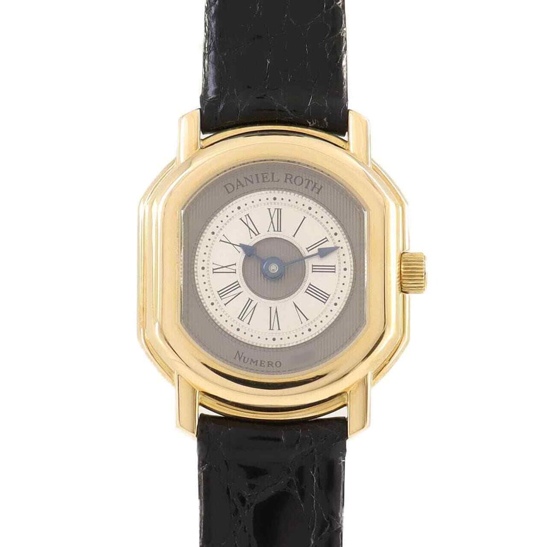 Daniel Roth Lady Automatic Yellow Gold Ladies Watch Pre-Owned: Daniel Roth Lady Automatic Yellow Gold Ladies Watch Pre-Owned Type: Wristwatch Brand: Daniel Roth Common Name: Lady Automatic YG Material: Case: Yellow gold Bracelet: Leather Gender Type: Women Size: