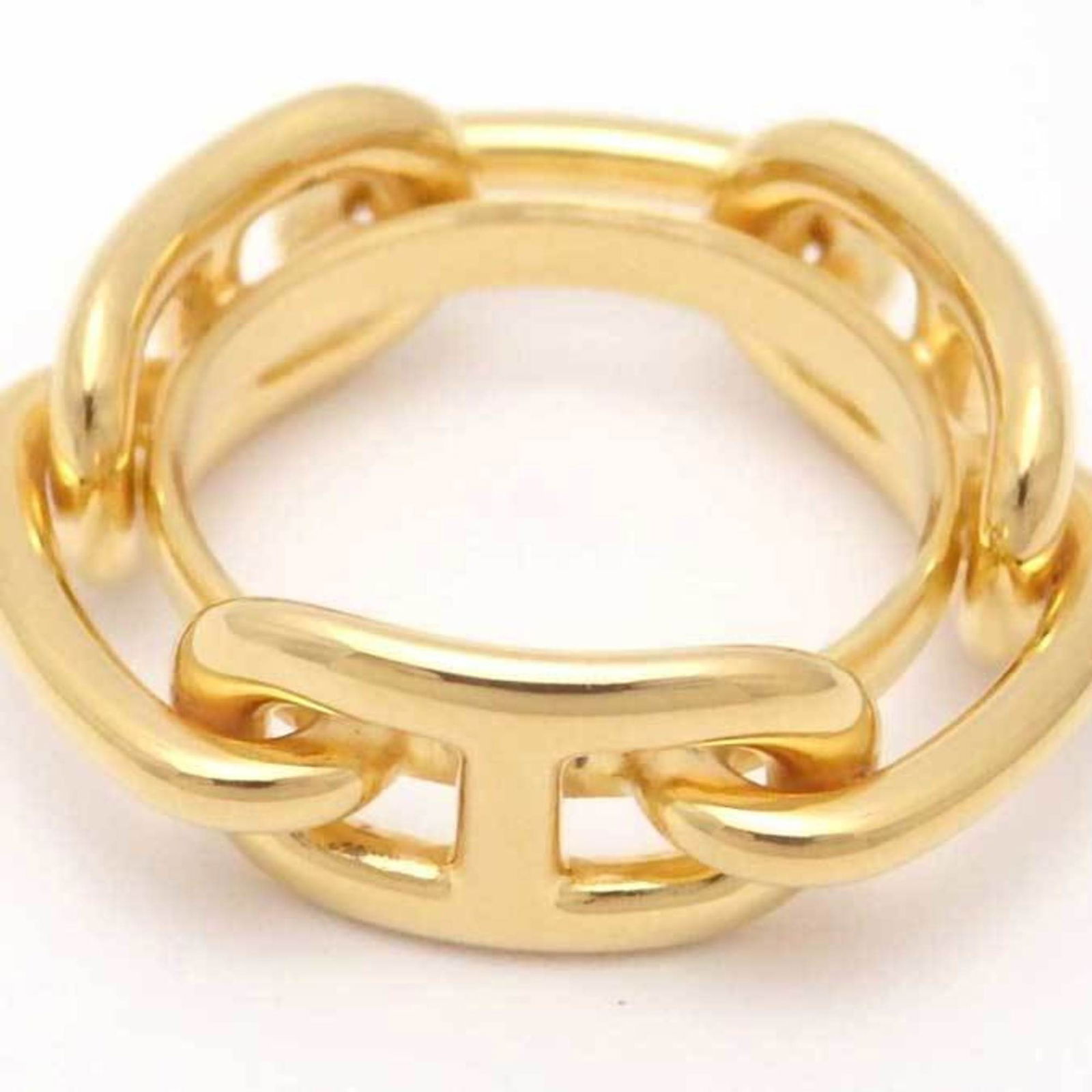 Hermes HERMES Scarf Ring Shane Dunkle Metal Gold Women's: Hermes HERMES Scarf Ring Shane Dunkle Metal Gold Women's Brand: Hermes Type: Scarf ring Gender: Women Material: Metal Metal: Color: Gold Size (HxWxD): 1cm x 3.2cm / 0.39 x 1.25 Condition: Used (very g