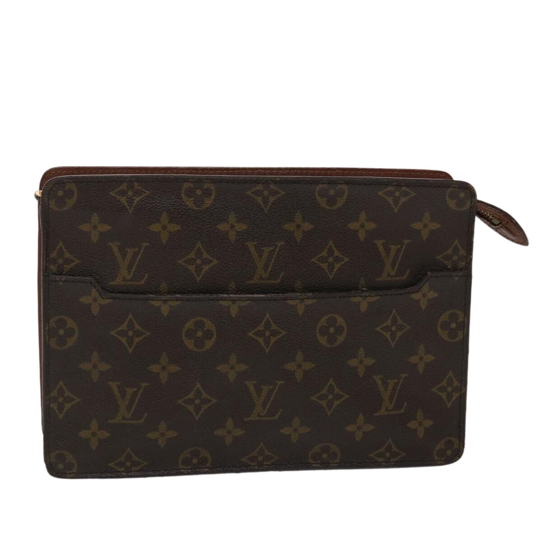 LOUIS VUITTON Monogram Pochette Homme Clutch Bag M51795 LV: LOUIS VUITTON Monogram Pochette Homme Clutch Bag M51795 LV Style: Clutch Bag Material: Monogram Canvas Exterior Color: Monogram Bag Height: 7.1inch(Approx) / 18cm(Approx) Bag Depth: 2.4inch(Approx) / 
