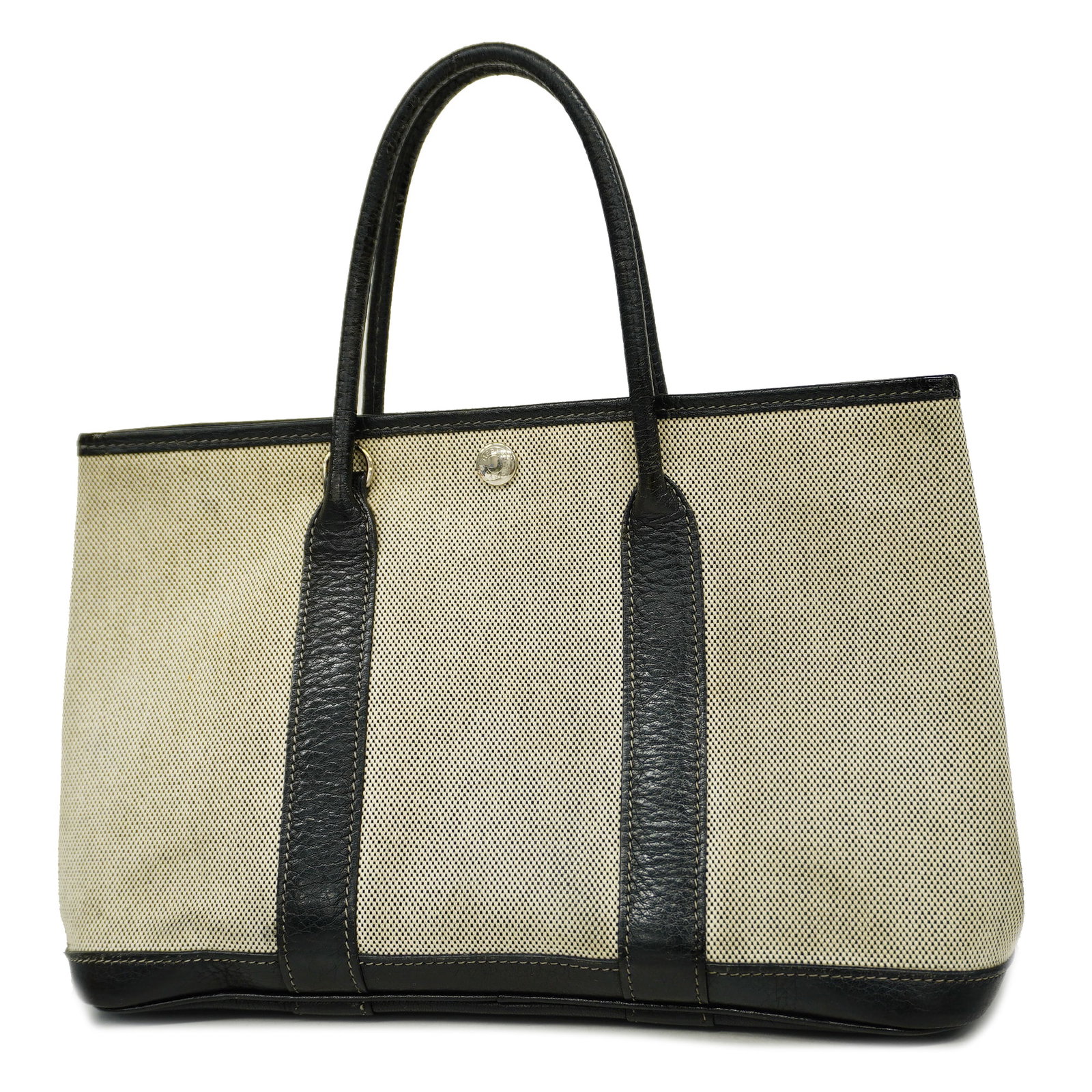 Hermes Garden Party TPM #H Stamp Women's Toile H Tote Bag Black: Hermes Garden Party TPM #H Stamp Women's Toile H Tote Bag Black Brand: Hermes Model: Garden Party TPM #H stamp Type: Tote bag Material: Toile H Toile H: Leather/Fur Type: Buffalo leather Color: Black 
