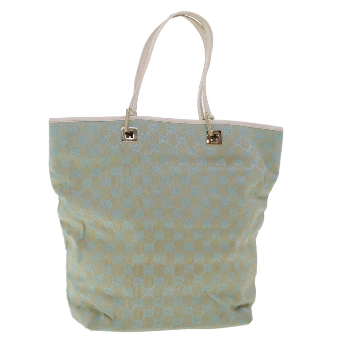 GUCCI GG Canvas Tote Bag Light Blue: GUCCI GG Canvas Tote Bag Light Blue Style: Tote Bag Material: Canvas Exterior Color: Light Blue Bag Height: 12.2inch(Approx) / 31cm(Approx) Bag Depth: 4.7inch(Approx) / 12cm(Approx) Bag Length: 9.8inc