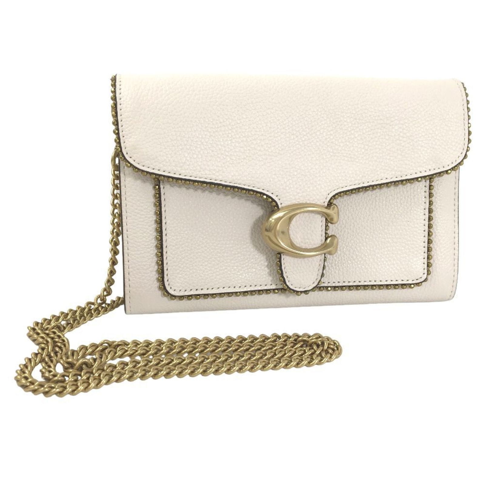 Coach chain shoulder bag 26 with beads tabby TABBY L2122-7110 leather white ladies COACH: Coach chain shoulder bag 26 with beads tabby TABBY L2122-7110 leather white ladies COACH Brand: Coach Model: l2122-7110 Type: Shoulder bag Material: Leather Leather: Color: White Hardware Color: Gold