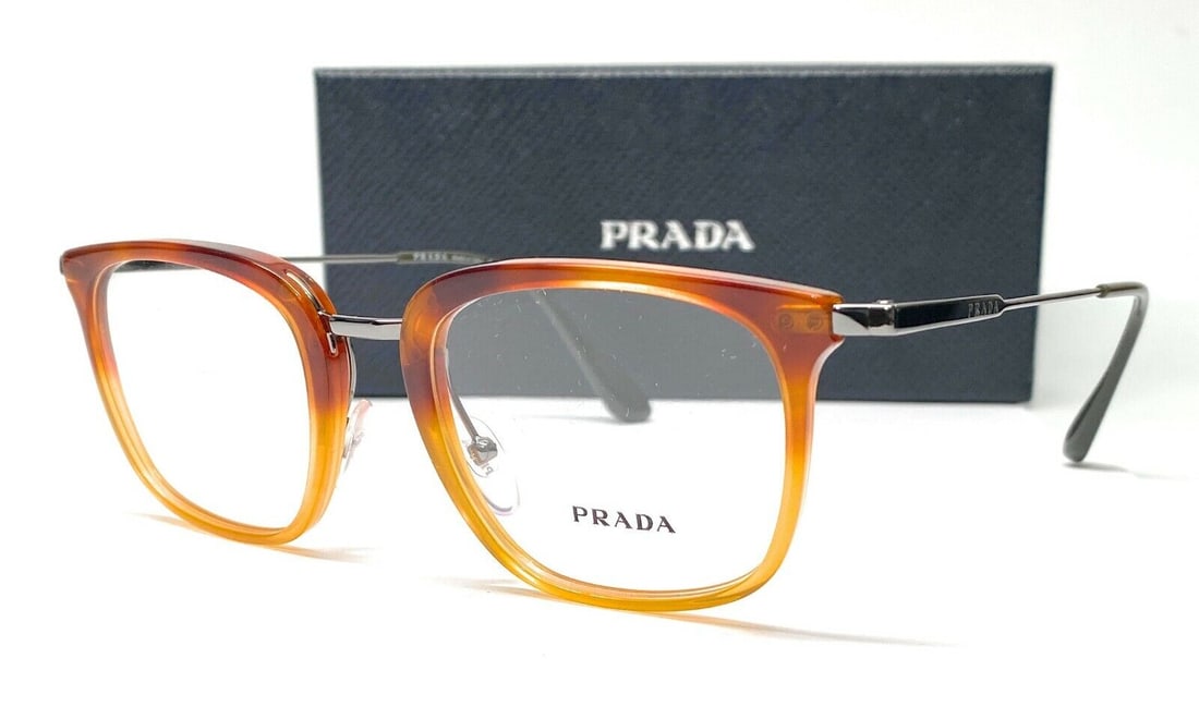 PRADA PR 11UV NKO1O1 Havana Gradient Yellow Demo Lens Eyeglasses Mens 51 mm: PRADA PR 11UV NKO1O1 Havana Gradient Yellow Demo Lens Eyeglasses Mens 51 mm Type: Eyeglasses Frame Color: Brown New The BIDHAUS Guarantee: All items in this auction are guaranteed to be 100% authentic