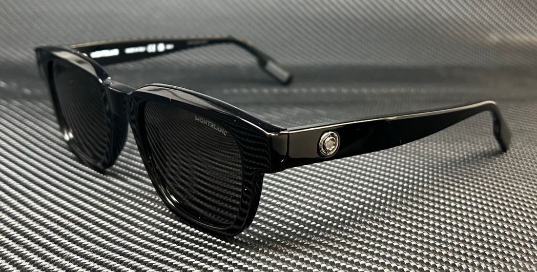 MONT BLANC MB0175S 001 Shiny Black Grey Mens 50 mm Sunglasses: MONT BLANC MB0175S 001 Shiny Black Grey Mens 50 mm Sunglasses Frame Color: Black Type: Sunglasses New The BIDHAUS Guarantee: All items in this auction are guaranteed to be 100% authentic. At Your Serv