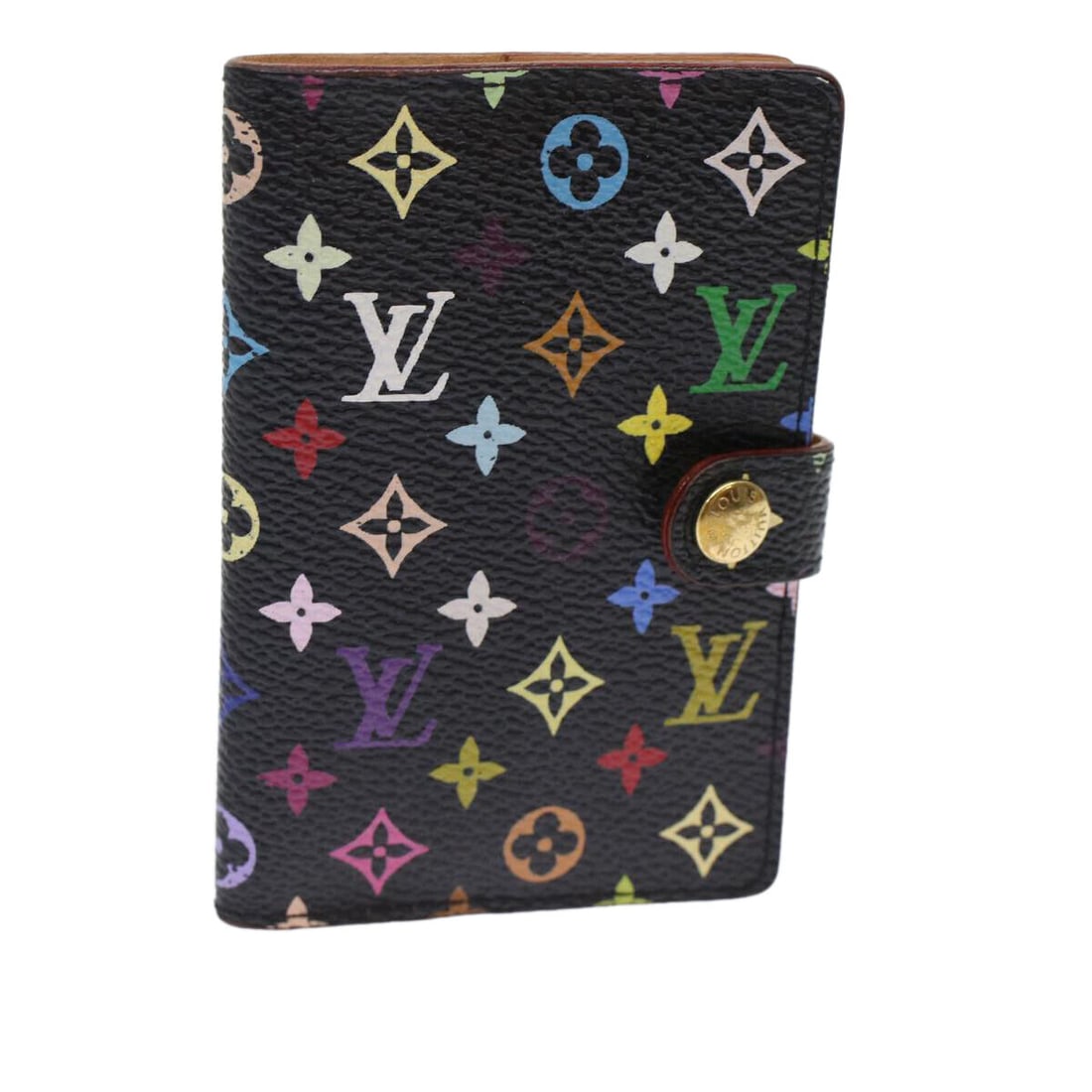 LOUIS VUITTON Multicolor Carnet De Val Mini Agenda Black M92652 LV: LOUIS VUITTON Multicolor Carnet De Val Mini Agenda Black M92652 LV Style: Day Planner Cover Material: Monogram Multicolor Canvas Color: Black Bag Height: 3.9inch(Approx) / 10cm(Approx) Bag Depth: 0.4i