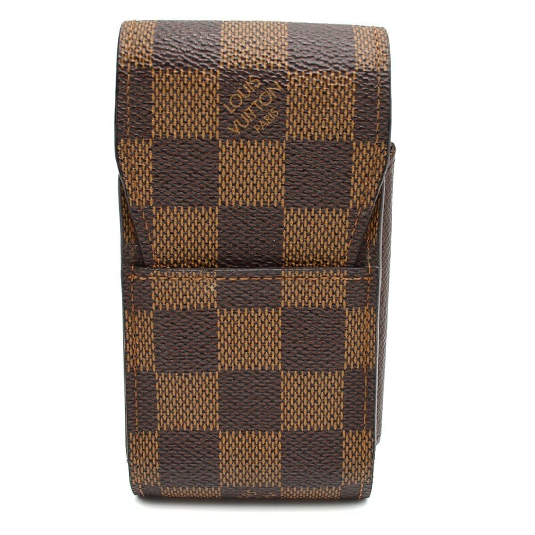 LOUIS VUITTON ETUI CIGARETTE CASE PURSE DAMIER EBENE N63024 CT0034: LOUIS VUITTON ETUI CIGARETTE CASE PURSE DAMIER EBENE N63024 CT0034 Outside Condition: B: Reasonable Wear and Tear/Inside Condition: AB: Very Good The BIDHAUS Guarantee: All items in this auction are g