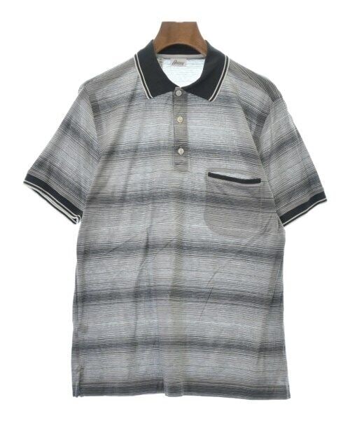 Brioni Polo Shirt GrayxWhite(Border) M: Brioni Polo Shirt GrayxWhite(Border) M Color: GrayxWhite(Border) "Size (Men's): M " Size Type: Regular Type: Polo shirt B: Reasonable Wear and Tear The BIDHAUS Guarantee: All items in this auction are