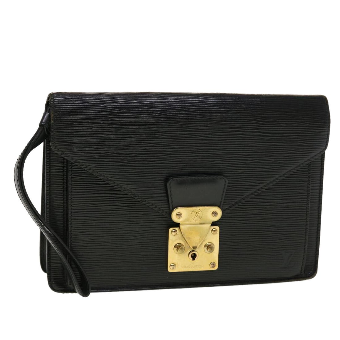 LOUIS VUITTON Epi Sellier Dragonne Clutch Bag Black M52612 LV: LOUIS VUITTON Epi Sellier Dragonne Clutch Bag Black M52612 LV Style: Clutch Bag Material: Epi Leather Exterior Color: Black Bag Height: 7.1inch(Approx) / 18cm(Approx) Bag Depth: 2.4inch(Approx) / 6cm(