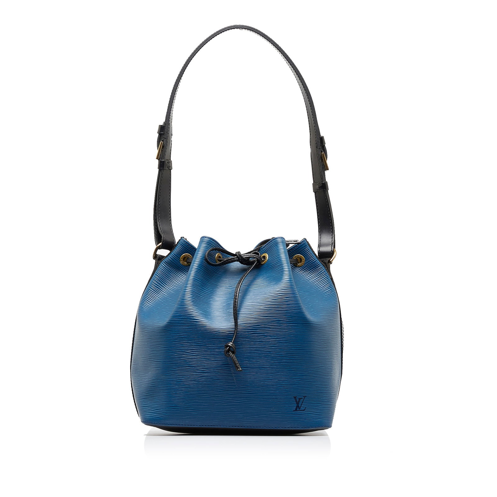 Louis Vuitton Epi Bicolor Petit Noe: Louis Vuitton Epi Bicolor Petit Noe The Petit Noe features an epi leather body an adjustable shoulder strap and a drawstring closure. Brand: Louis Vuitton Model: Epi Bicolor Petit Noe Origin: France C