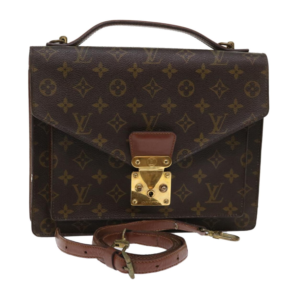 LOUIS VUITTON Monogram Monceau Hand Bag 2way M51185 LV: LOUIS VUITTON Monogram Monceau Hand Bag 2way M51185 LV Style: Hand Bag Material: Monogram Canvas Exterior Color: Monogram Bag Height: 8.9inch(Approx) / 22.5cm(Approx) Bag Depth: 1.6inch(Approx) / 4cm(