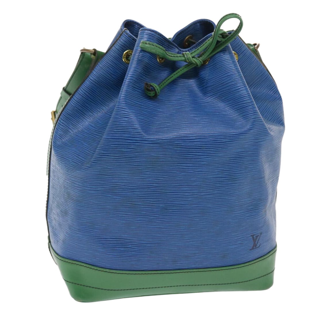 LOUIS VUITTON Epi Tricolor Noe Shoulder Bag Green Blue M44044 LV: LOUIS VUITTON Epi Tricolor Noe Shoulder Bag Green Blue M44044 LV Style: Shoulder Bag Material: Epi Leather Exterior Color: Green / Blue Bag Height: 13.4inch(Approx) / 34cm(Approx) Bag Depth: 7.7inch(A