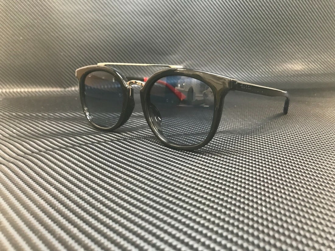 GUCCI GG0403SA 004 Round Oval Black Unisex Sunglasses 52 mm: GUCCI GG0403SA 004 Round Oval Black Unisex Sunglasses 52 mm Lens Material: Plastic Style: Square Lens Technology: None Type: Sunglasses Uv Protection: UV400 Frame Material: Acetate Lens Color: Blue Gr