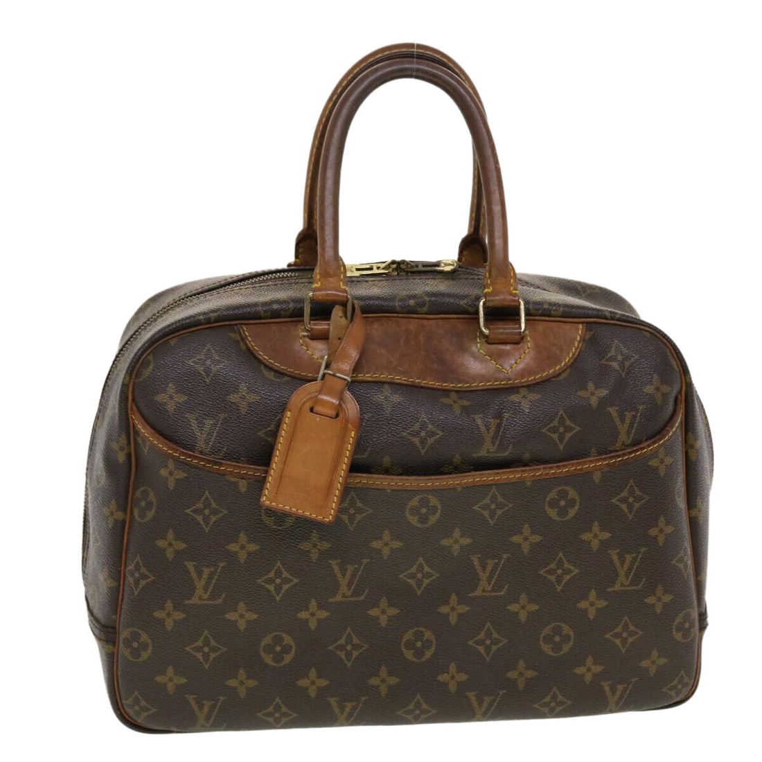 LOUIS VUITTON Monogram Deauville Hand Bag M47270 LV: LOUIS VUITTON Monogram Deauville Hand Bag M47270 LV Style: Hand Bag Material: Monogram Canvas Exterior Color: Monogram Bag Height: 10.6inch(Approx) / 27cm(Approx) Bag Depth: 5.1inch(Approx) / 13cm(App