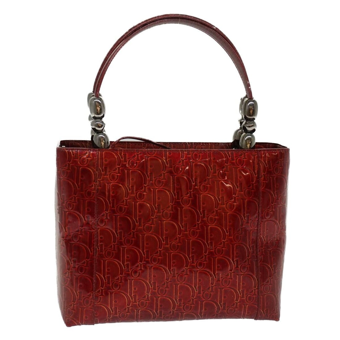 Christian Dior Trotter Canvas Maris Pearl Bag Patent leather Red: Christian Dior Trotter Canvas Maris Pearl Bag Patent leather Red Style: Hand Bag Material: Patent Leather Exterior Color: Red Bag Height: 7.9inch(Approx) / 20cm(Approx) Bag Depth: 3.9inch(Approx) / 10