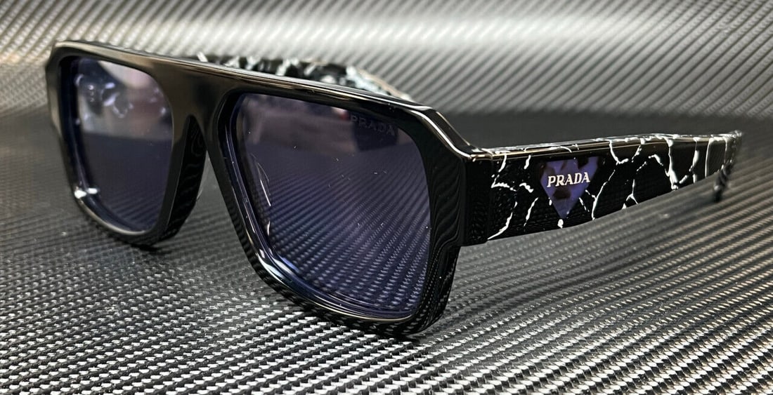PRADA PR 22YS 1AB05Q Black Violet Mens 56 mm Sunglasses: PRADA PR 22YS 1AB05Q Black Violet Mens 56 mm Sunglasses Frame Color: Black Type: Sunglasses New The BIDHAUS Guarantee: All items in this auction are guaranteed to be 100% authentic. At Your Service: A