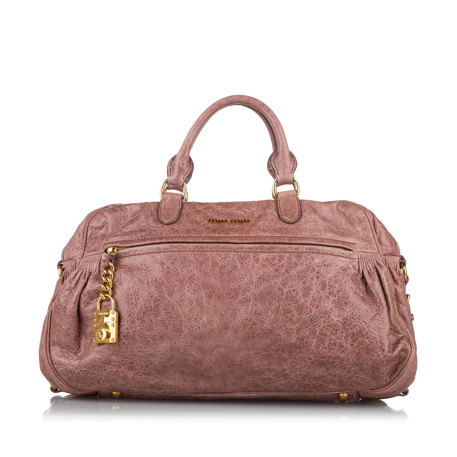Miu Miu Leather Satchel Auction