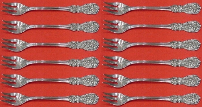 Francis I by Reed & Barton Old Sterling Silver Cocktail Oyster Forks Set of 12: Francis I by Reed & Barton Old Sterling Silver Cocktail Oyster Forks Set of 12 Pattern: Francis I Composition: Sterling Silver Type: Fork Age: 1900-1940 Francis i by reed & barton - oldsterling silver