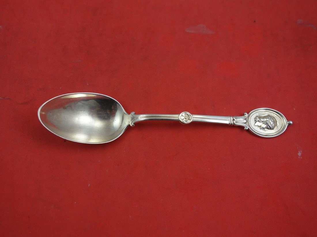 Medallion by Wendt Sterling Silver 4 O'clock Spoon Coffee 4 3/4": Medallion by Wendt Sterling Silver 4 O'clock Spoon Coffee 4 3/4" Maker: Wendt Composition: Sterling Silver Age: 1850-1899 Pattern: Medallion Type: Flatware - Spoons Medallion by wendtsterling silver 4