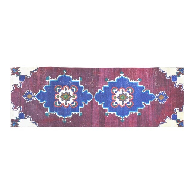 1960s Vintage Turkish Anatolian Hand Knotted Runner Rug With Soft Texture 31"X93": 1960s Vintage Turkish Anatolian Hand Knotted Runner Rug With Soft Texture 31"X93" Vintage Turkish Anatolian hand knotted runner rug with natural colors contemporary style and soft texture. Dimensions: